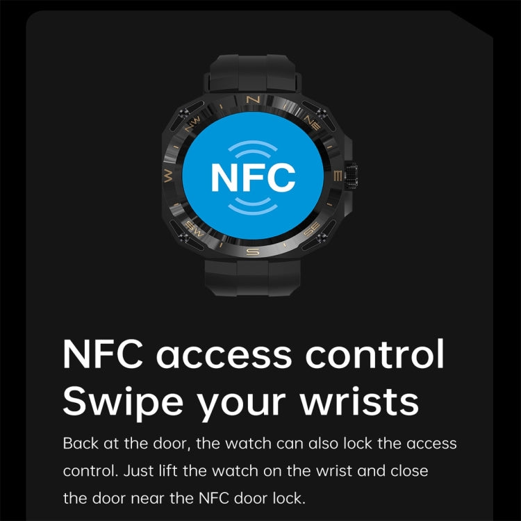 E25 1.43 inch Color Screen Smart Watch,Support Heart Rate Monitoring / Blood Pressure Monitoring(Black) by bashfashion