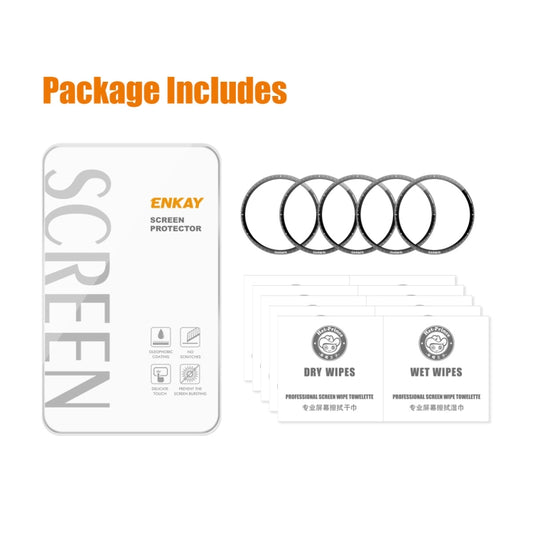 5pcs For Garmin Forerunner 965 ENKAY Hat-Prince 3D Full Coverage Soft PC Edge + PMMA HD Screen Protector Film by ENKAY