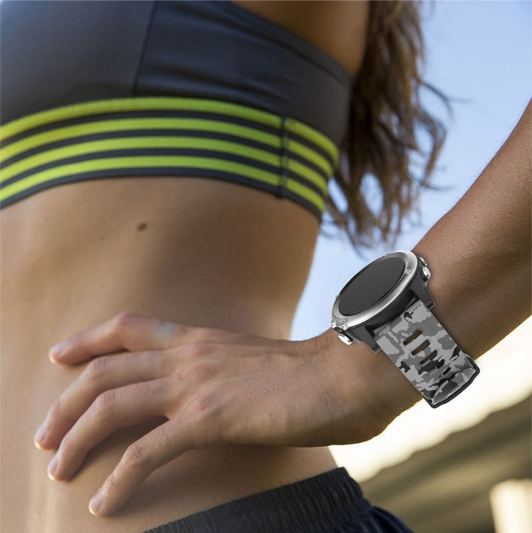 For Garmin Enduro 26mm Camouflage Printed Silicone Watch Band(Black+Digital Camouflage) by bashfashion