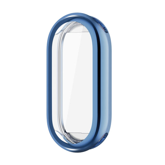 For Xiaomi Mi Band 8 ENKAY Hat-Prince Full Coverage Electroplated Soft TPU Case with Screen Protection(Navy Blue) by ENKAY