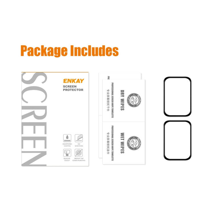 For Xiaomi Mi Band 8 Pro 2pcs ENKAY ENKAY 3D Full Coverage Soft PC Edge PMMA HD Screen Film by ENKAY
