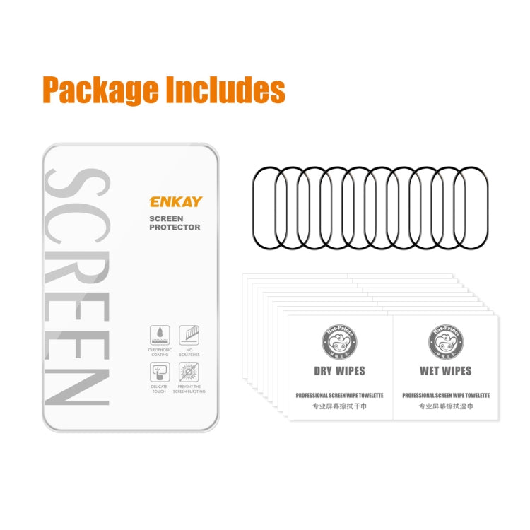 For Xiaomi Smart Band 9 10pcs ENKAY ENKAY 3D Full Coverage Soft PC Edge PMMA HD Screen Film by ENKAY