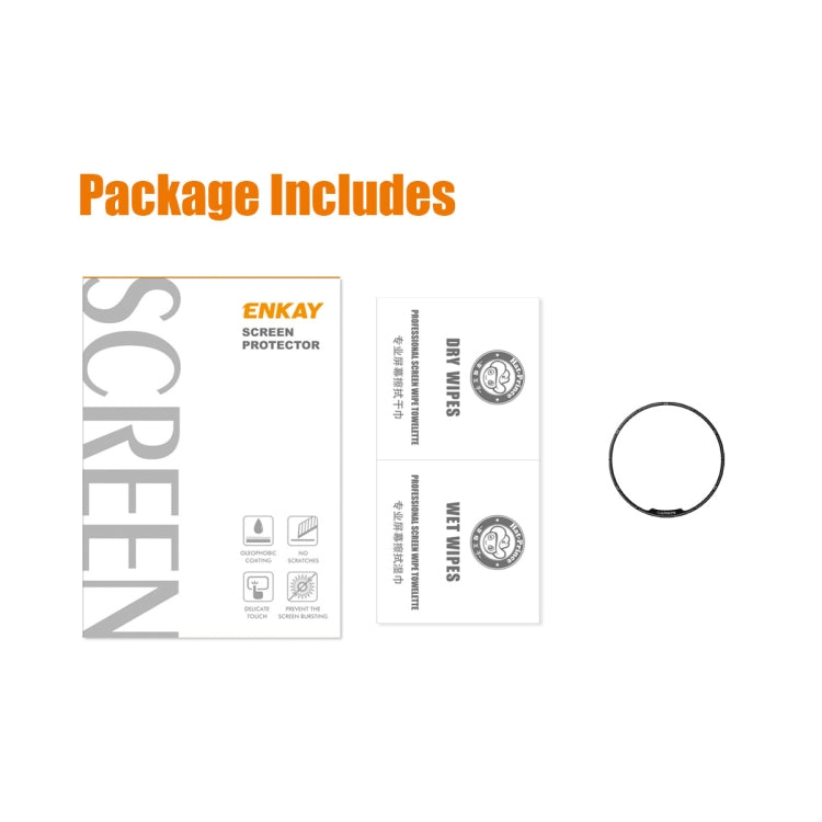 For Garmin Fenix 7S Pro ENKAY 3D Full Coverage Soft PC Edge PMMA HD Screen Protector Film by ENKAY