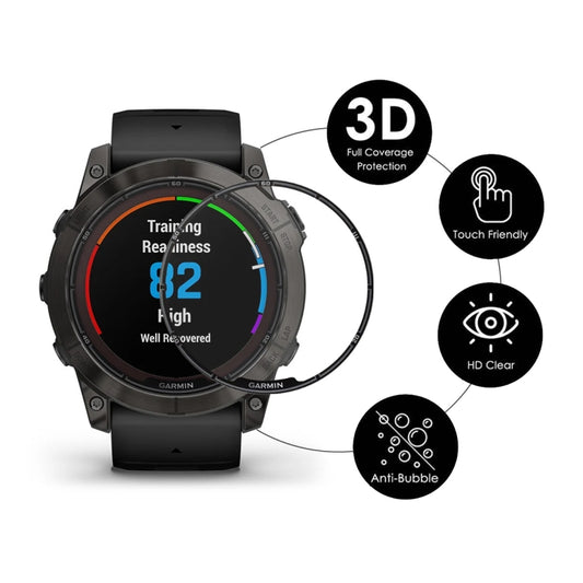 For Garmin Fenix 7 Pro 2pcs ENKAY 3D Full Coverage Soft PC Edge PMMA HD Screen Protector Film by ENKAY
