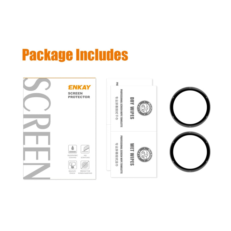 For Garmin Active 5 2pcs ENKAY 3D Full Coverage Soft PC Edge PMMA HD Screen Protector Film by ENKAY