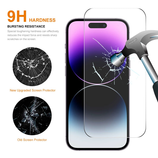 For iPhone 15 Pro Max 10pcs ENKAY 0.26mm 9H 2.5D High Aluminum-silicon Tempered Glass Film by ENKAY