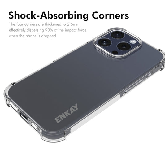 For iPhone 16 Pro Max ENKAY Hat-Prince Transparent TPU Shockproof Phone Case by ENKAY
