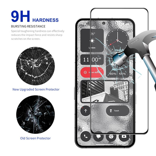 For Nothing Phone 2 5pcs ENKAY Full Glue High Aluminum-silicon Tempered Glass Film by ENKAY