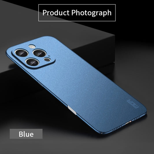 For iPhone 16 Pro MOFI Fandun Series Frosted PC Ultra-thin All-inclusive Phone Case(Blue) by MOFI