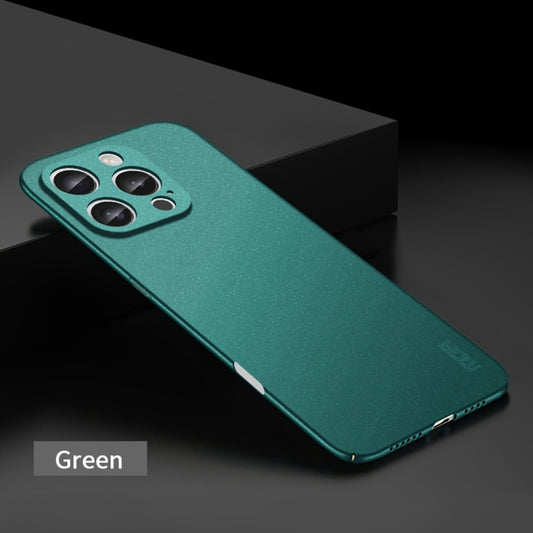 For iPhone 16 Pro MOFI Fandun Series Frosted PC Ultra-thin All-inclusive Phone Case(Green) by MOFI
