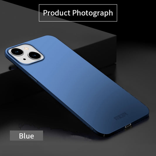 For iPhone 15 MOFI Frosted PC Ultra-thin Hard Phone Case(Blue) by MOFI