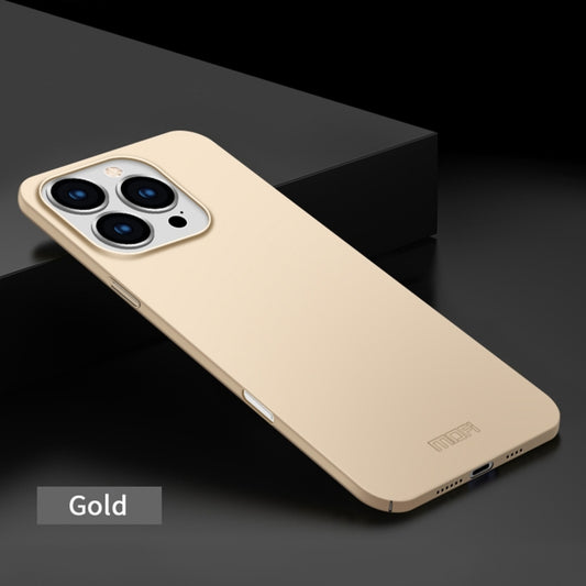 For iPhone 16 Pro Max MOFI Frosted PC Ultra-thin Hard Phone Case(Gold) by MOFI