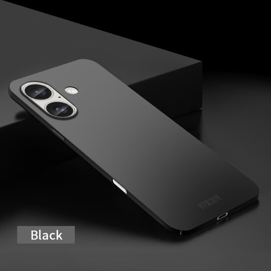 For iPhone 16 MOFI Frosted PC Ultra-thin Hard Phone Case(Black) by MOFI