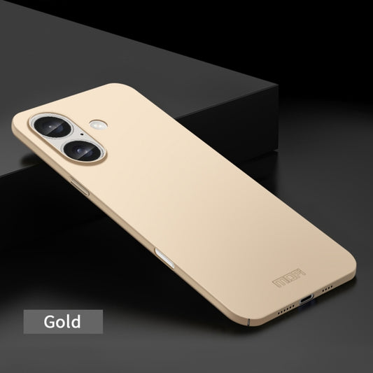For iPhone 16 Plus MOFI Frosted PC Ultra-thin Hard Phone Case(Gold) by MOFI