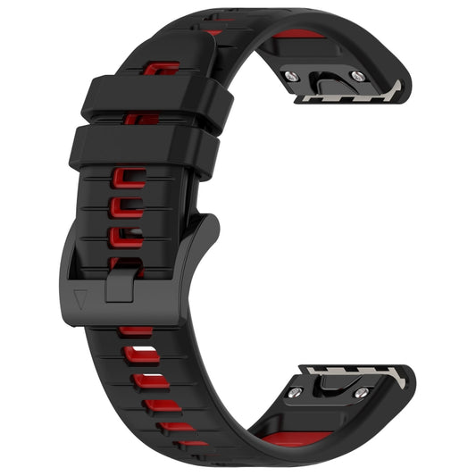 For Garmin Instinct Sports Two-Color 22mm Silicone Watch Band(Black+Red) by bashfashion