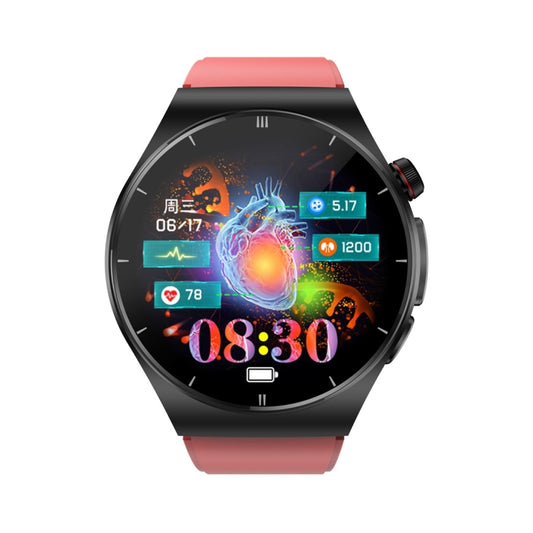 ET340 1.46 inch Color Screen Smart Silicone Strap Watch,Support Blood Oxygen / Blood Glucose / Uric Acid Measurement / Blood Lipid Monitoring(Red) by bashfashion