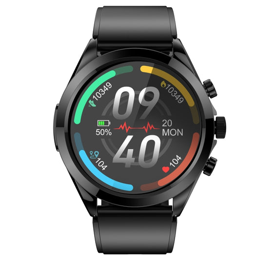 ET440 1.39 inch Color Screen Smart Silicone Strap Watch,Support Heart Rate / Blood Pressure / Blood Oxygen / Blood Glucose Monitoring(Black) by bashfashion