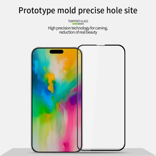 For iPhone 16 Plus MOFI 9H 2.5D Full Screen Tempered Glass Film(Black) by MOFI