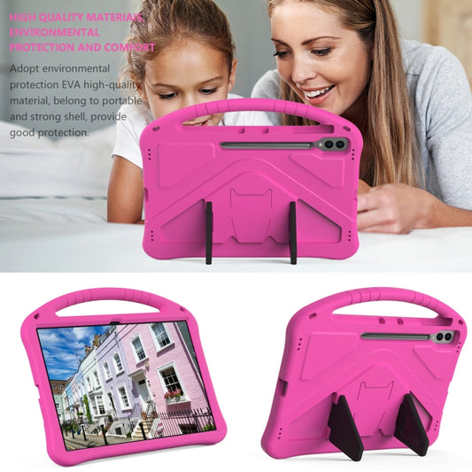 For Samsung Galaxy Tab S8 Ultra EVA Shockproof Tablet Case with Holder(Rose Red) by bashfashion