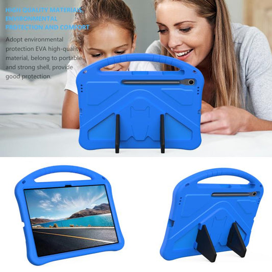 For Samsung Galaxy Tab S10 FE+ EVA Shockproof Tablet Case with Holder(Blue) by bashfashion