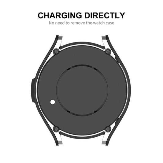 For Samsung Galaxy Watch6 Classic 43mm ENKAY Hat-Prince Electroplated Hard PC Case + 0.2mm 9H Glass Screen Protector(Starlight Color) by ENKAY