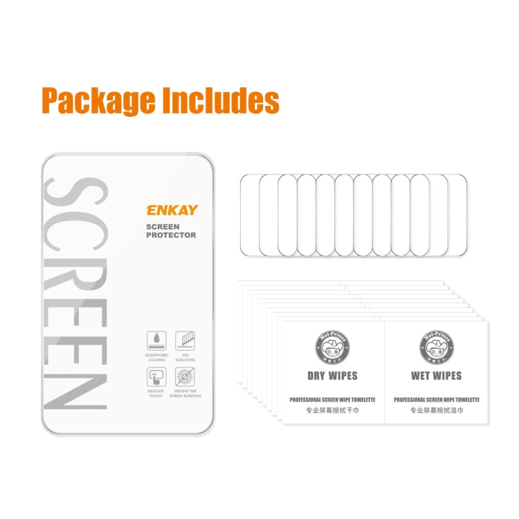 For Xiaomi Mi Band 8 Pro 10pcs ENKAY 0.2mm 9H Tempered Glass Screen Protector Watch Film by ENKAY