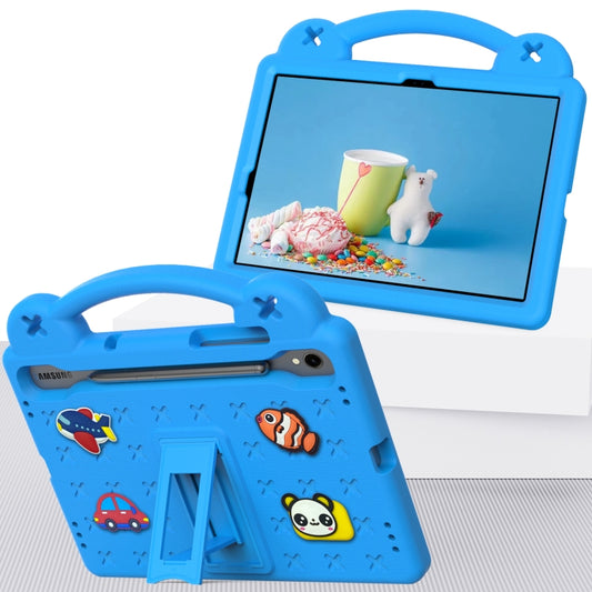 For Samsung Galaxy Tab S9 X710/X716B Handle Kickstand Children EVA Shockproof Tablet Case(Sky Blue) by bashfashion
