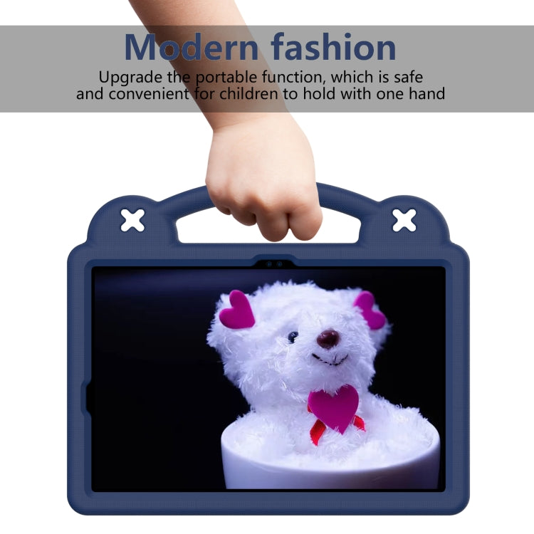 For Samsung Galaxy Tab S8 X700 Handle Kickstand Children EVA Shockproof Tablet Case(Navy Blue) by bashfashion