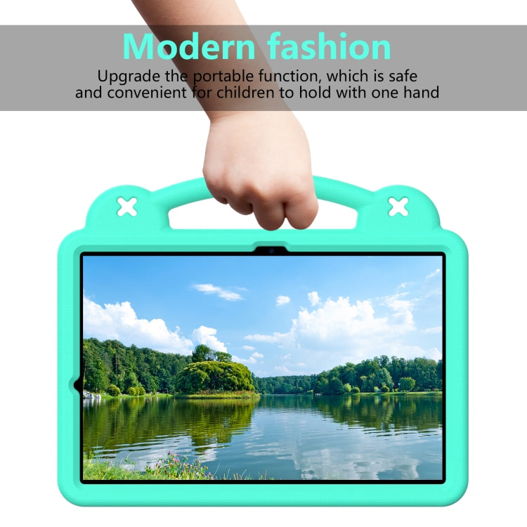 For Samsung Galaxy Tab S9 FE+ 12.4 X610N Handle Kickstand Children EVA Shockproof Tablet Case(Mint Green) by bashfashion