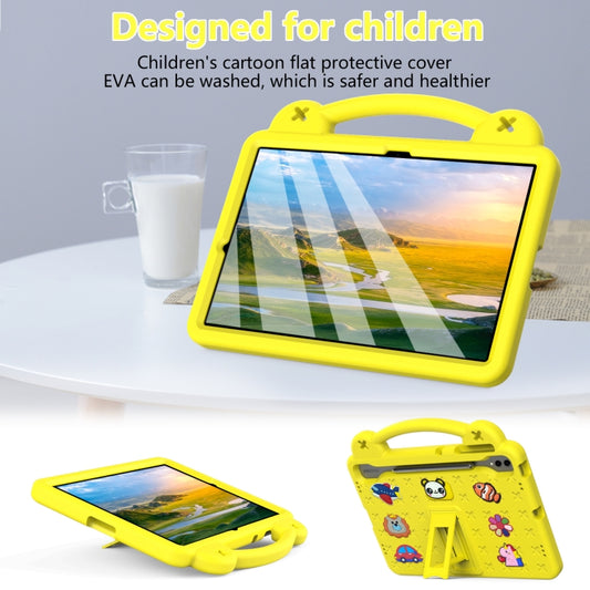 For Samsung Galaxy Tab S7+ / T970/T975/T976 Handle Kickstand Children EVA Shockproof Tablet Case(Yellow) by bashfashion