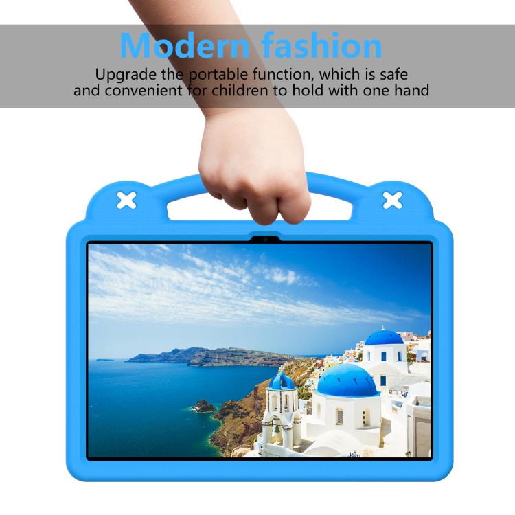 For Samsung Galaxy Tab S10 FE+ Handle Kickstand Children EVA Shockproof Tablet Case(Sky Blue) by bashfashion