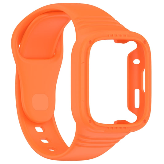 For Redmi Watch 3 Integrated Fully Enclosed Silicone Watch Band(Orange) by bashfashion