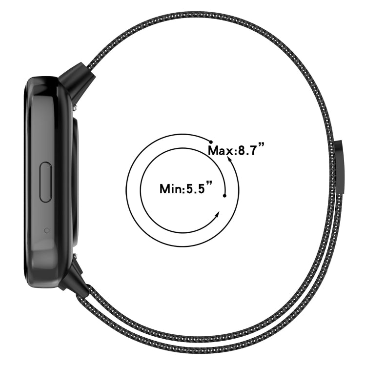 For Redmi Watch 3 Active Milan Magnetic Steel Mesh Watch Band(Silver) by bashfashion