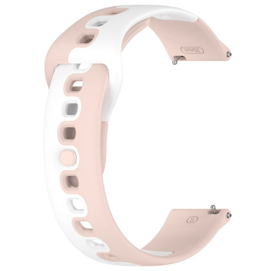 For GarminMove Trend 20mm Double Color Silicone Watch Band(Pink+White) by bashfashion