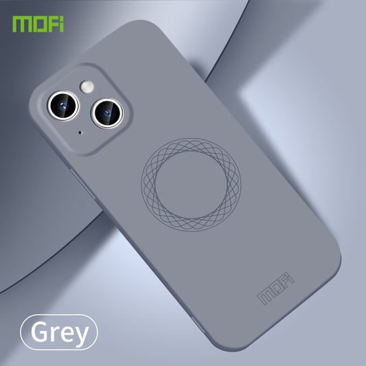 For iPhone 15 MOFI Qin Series Skin Feel All-inclusive Silicone Phone Case(Gray) by MOFI