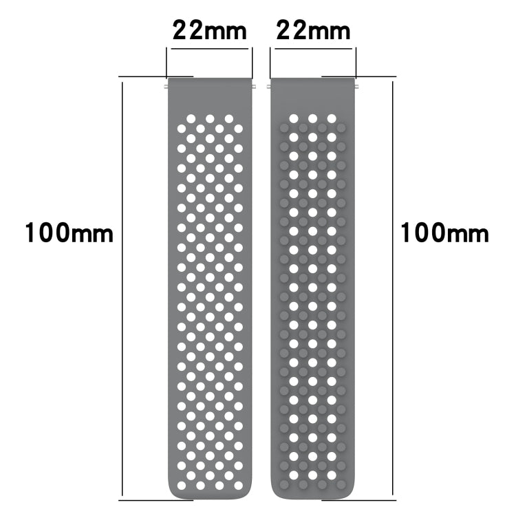 For Garmin Venu 3 22mm Holes Breathable 3D Dots Silicone Watch Band(White+Black) by bashfashion