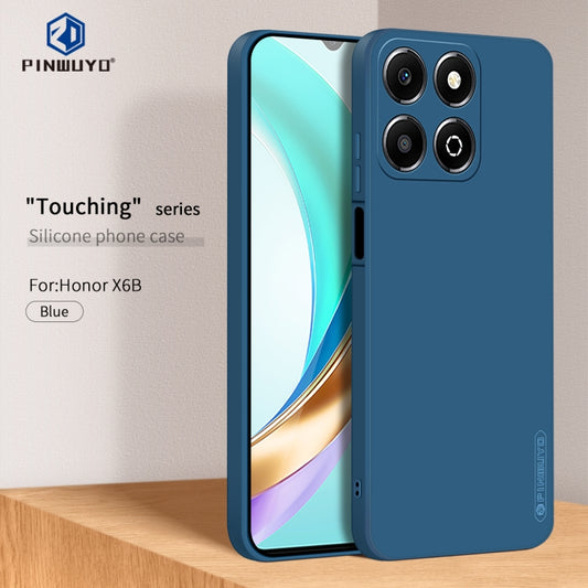 For Honor X6b PINWUYO Sense Series Liquid Silicone TPU Phone Case(Blue) by PINWUYO