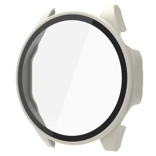 For Huawei Watch GT 4 46mm PC + Tempered Film Integrated Watch Protective Case(Ivory White) by bashfashion