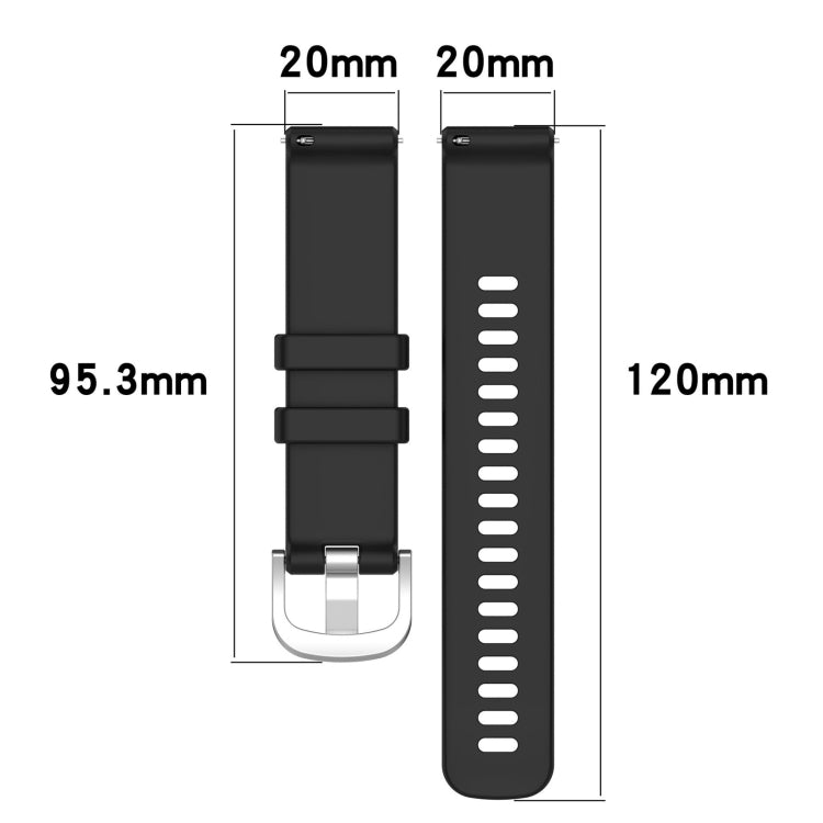 For Garmin Approach S40 Liquid Glossy Silver Buckle Silicone Watch Band(Orange) by bashfashion