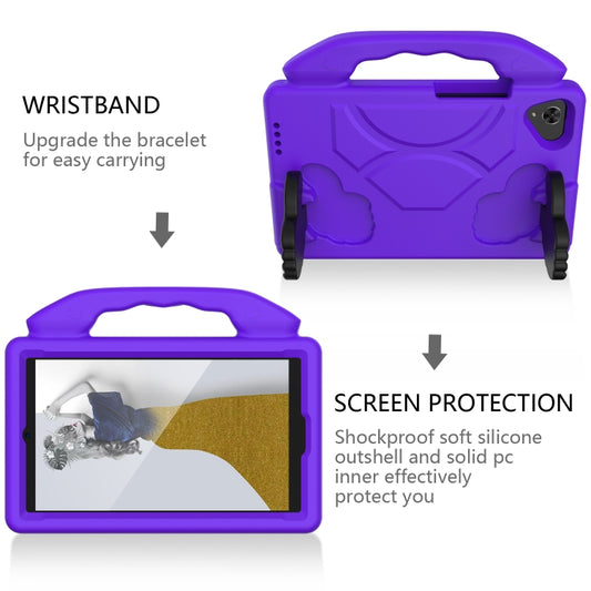 For Samsung Galaxy Tab A11 / A9 Thumb Bracket EVA Shockproof Tablet Case(Purple) by bashfashion