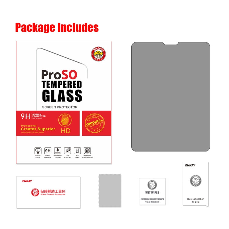 For iPad Air 10.9 2022 / Pro 11 2022 ENKAY Hat-Prince 0.33mm 28 Degrees Anti-peeping Privacy Tempered Glass Film by ENKAY