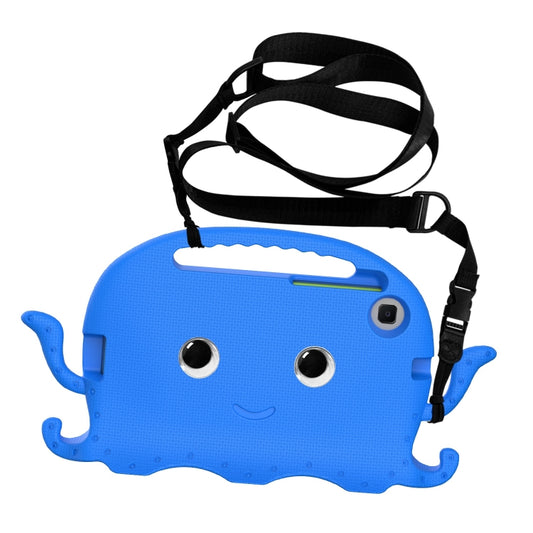 For Samsung Galaxy Tab A11 / A9 Octopus Style EVA Hybrid PC Shockproof Tablet Case with Strap(Blue) by bashfashion
