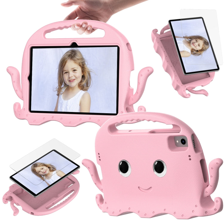 For Samsung Galaxy Tab S6 Lite 2024 Octopus Style EVA Hybrid PC Shockproof Tablet Case with Strap(Pink) by bashfashion