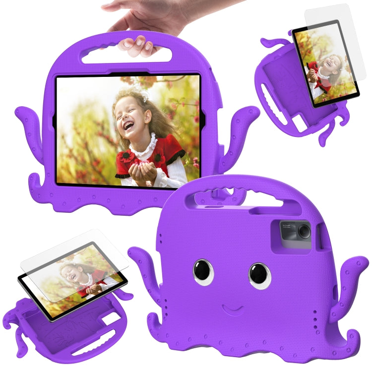 For Samsung Galaxy Tab A11+ / A9+ Octopus Style EVA Hybrid PC Shockproof Tablet Case with Strap(Purple) by bashfashion