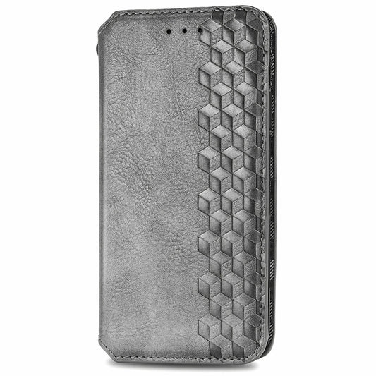 For Samsung Galaxy XCover 5 Cubic Grid Pressed Magnetic Leather Phone Case(Grey) by bashfashion