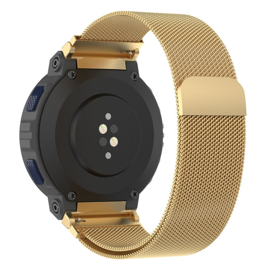 For Amazfit Active Edge A2212 Milan Magnetic Steel Mesh Watch Band(Gold) by bashfashion