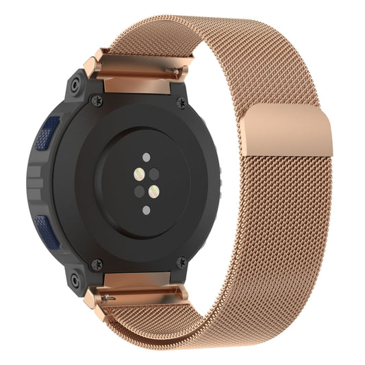 For Amazfit Active Edge A2212 Milan Magnetic Steel Mesh Watch Band(Rose Gold) by bashfashion