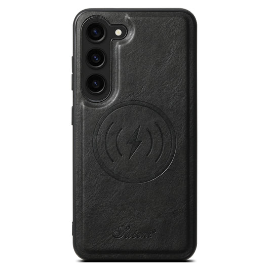 For Samsung Galaxy S23 5G Suteni H15 Oil Eax Leather Detachable Wallet Back Phone Case(Black) by Suteni