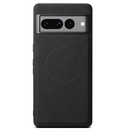 For Google Pixel 8a Suteni H16 Litchi Texture Leather Detachable Wallet Back Phone Case(Black) by Suteni