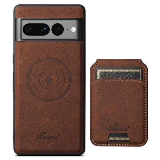For Google Pixel 10 Suteni H16 Litchi Texture Leather Detachable Wallet Back Phone Case(Brown) by Suteni
